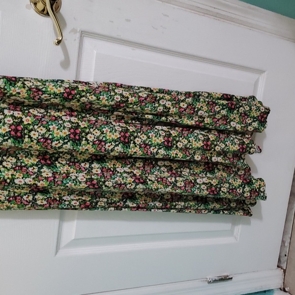 AFRM Green Garden Jamie Floral Puff Sleeve Open Back Midi Dress XS - Picture 4 of 12